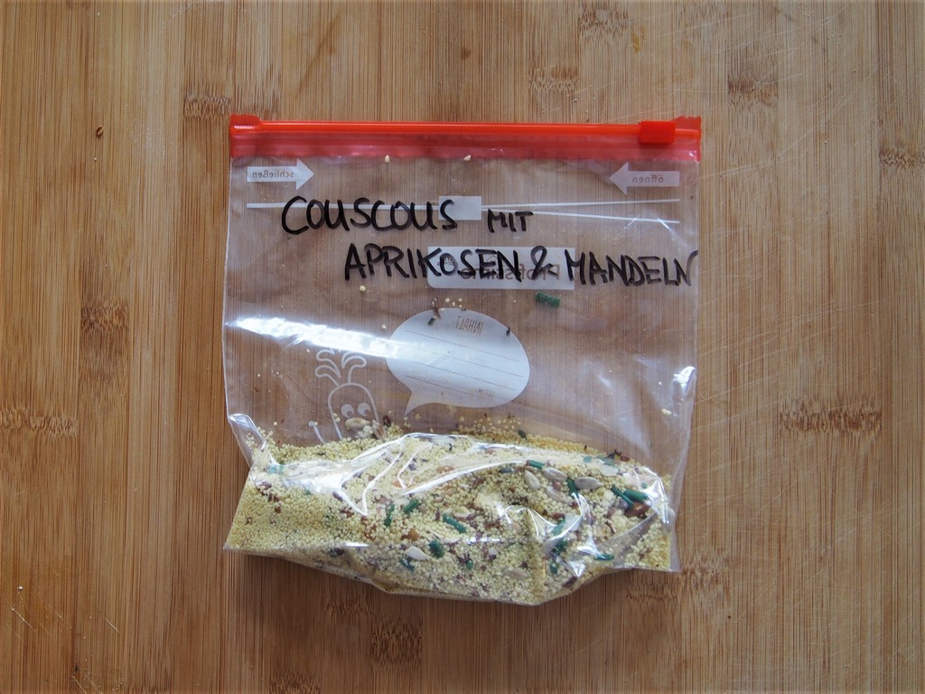 Beschriftung nicht vergessen - Trekkingessen selbstgemacht