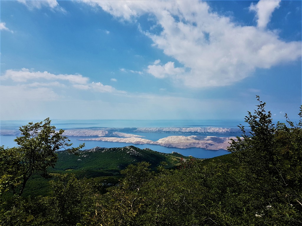 Blick auf die Insel Pag - Premužić Trail