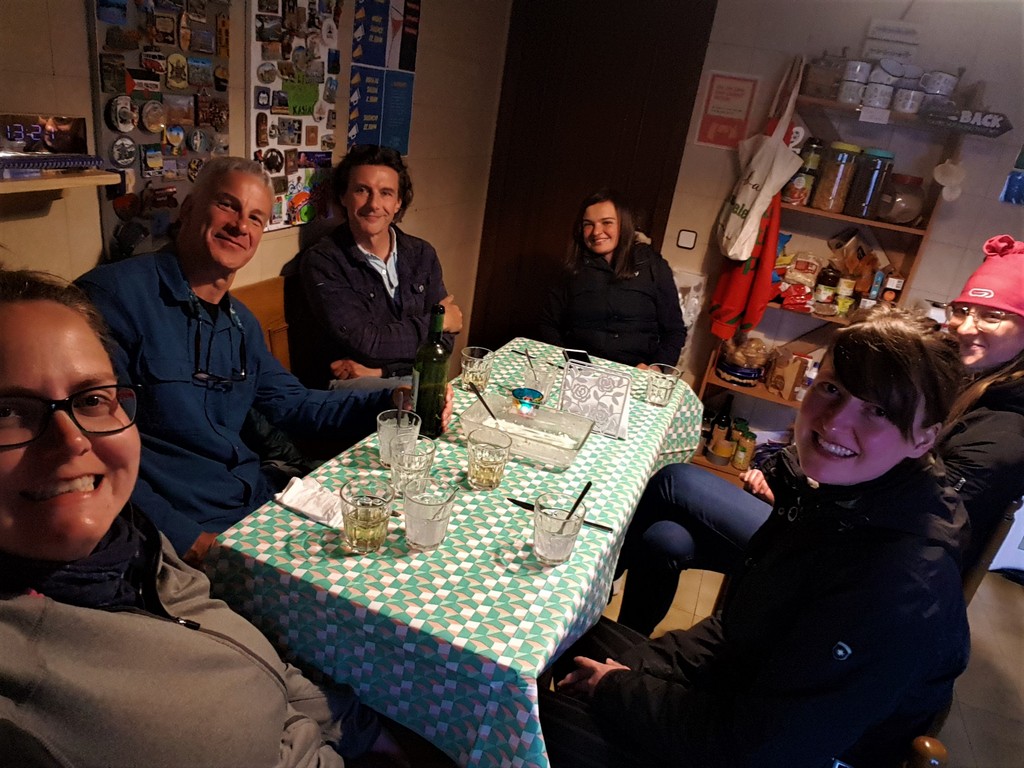 Abendessen in der Herberge El Texu