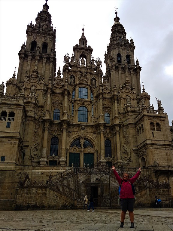 Angekommen an der Kathedrale nach dem Camino Primitivo