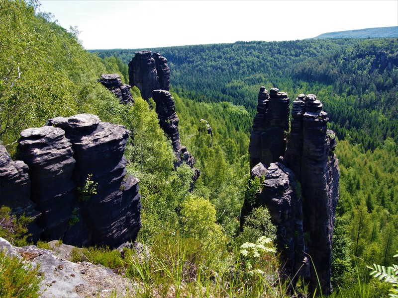 Blick von der Grenzplatte