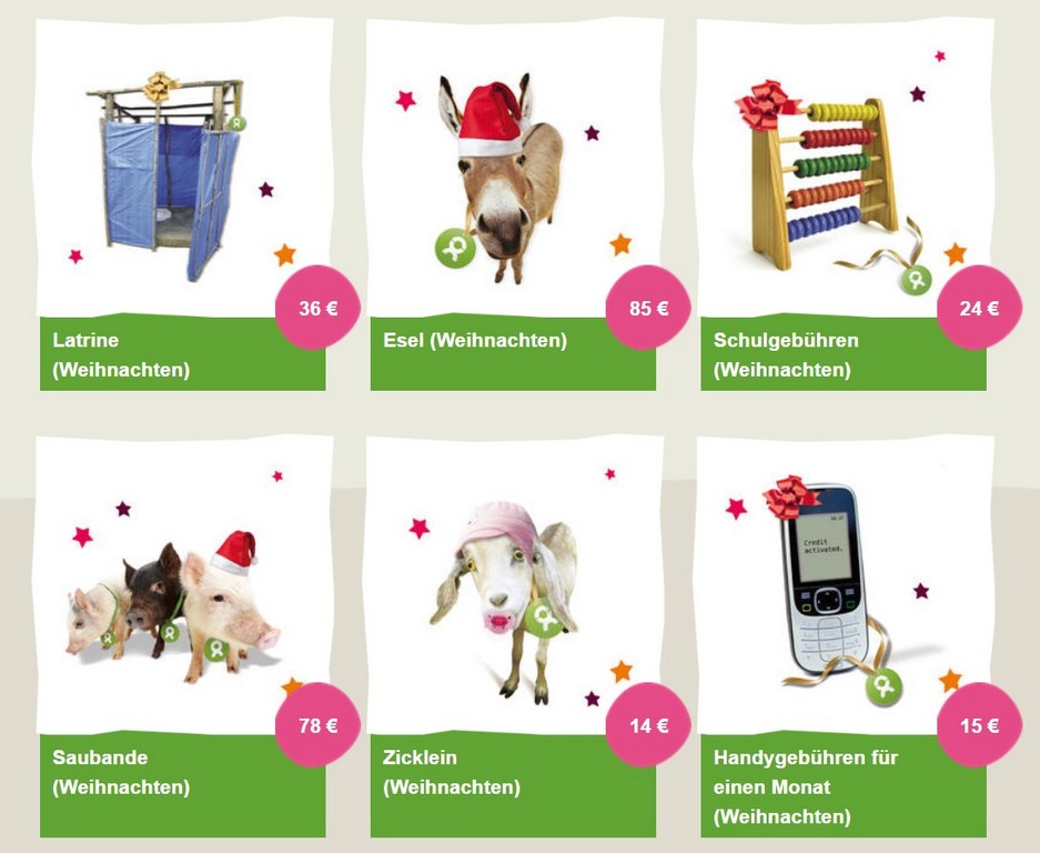 Oxfam nachhaltige Geschenke