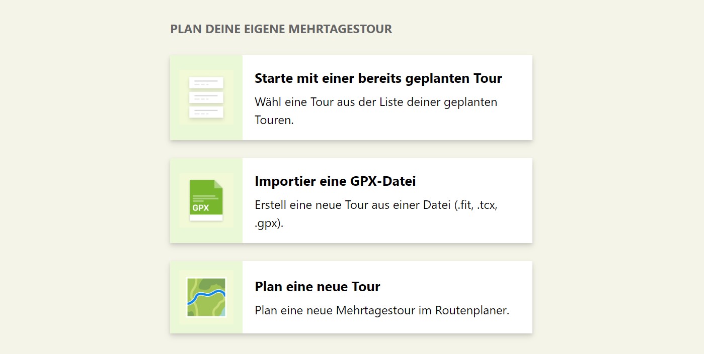 3 Plane eine neue Tour mit dem Mehrtagestourenplaner Komoot Premium