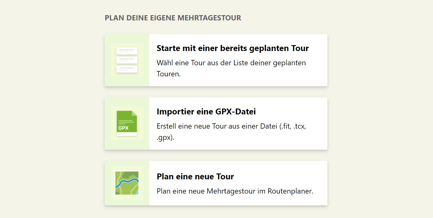 3 Plane eine neue Tour mit dem Mehrtagestourenplaner Komoot Premium