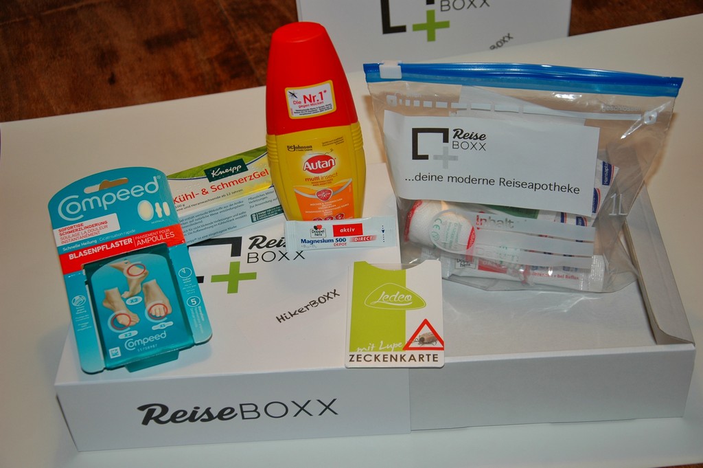 Inhalt Hikerboxx - Reiseapotheke fürs Wandern