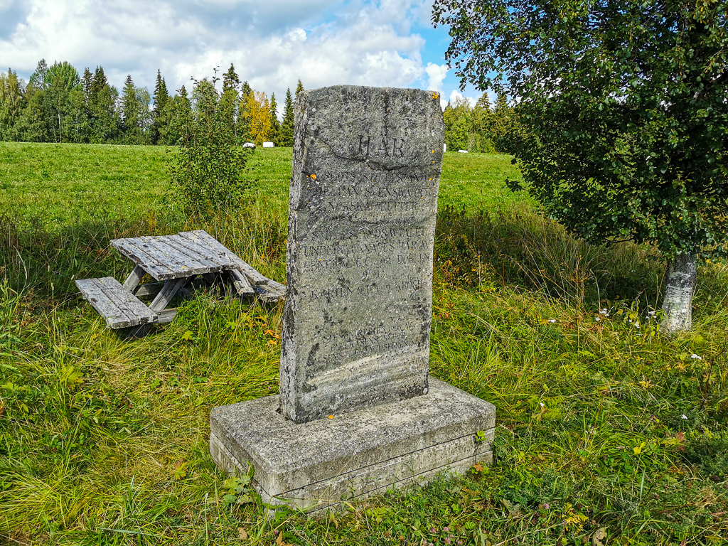 Gedenkstein für die Schlacht von Bleckåsen auf dem St. Olavsleden