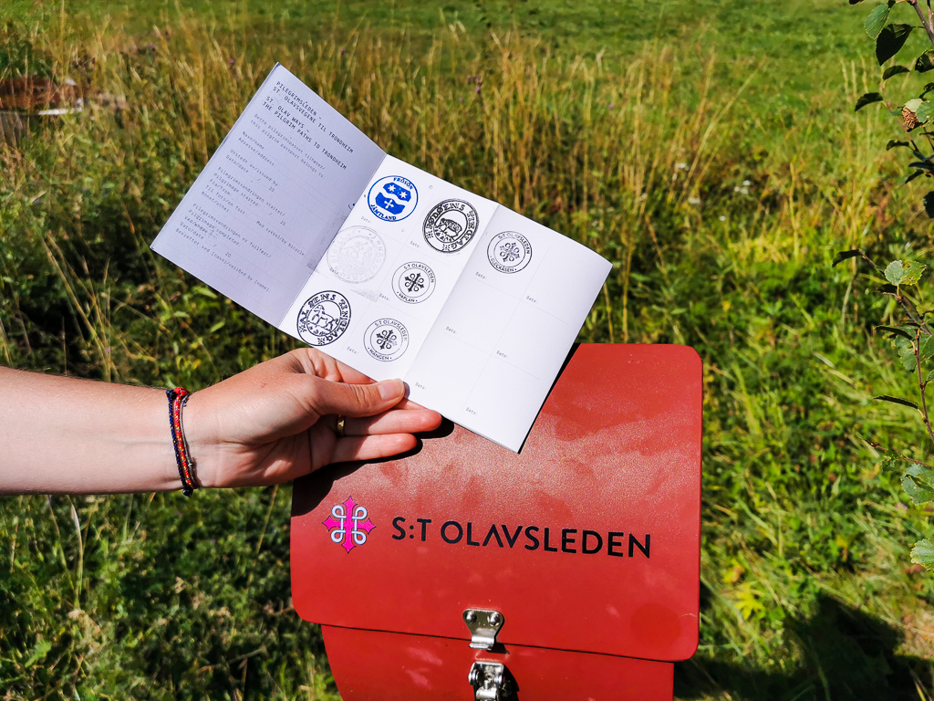Stempelhäuschen am Olavsweg in Schweden