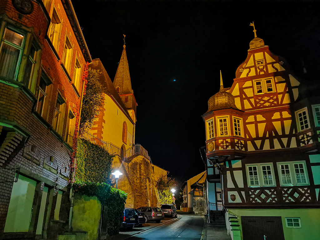 Monzingen bei Nacht - Hildegardweg