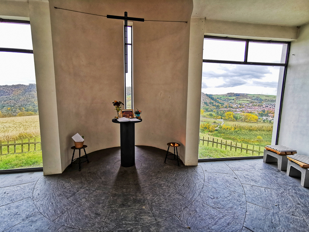 Hildegard-Kapelle am Kloster auf dem Disibodenberg - Hildegard-von-Bingen-Pilgerwanderweg