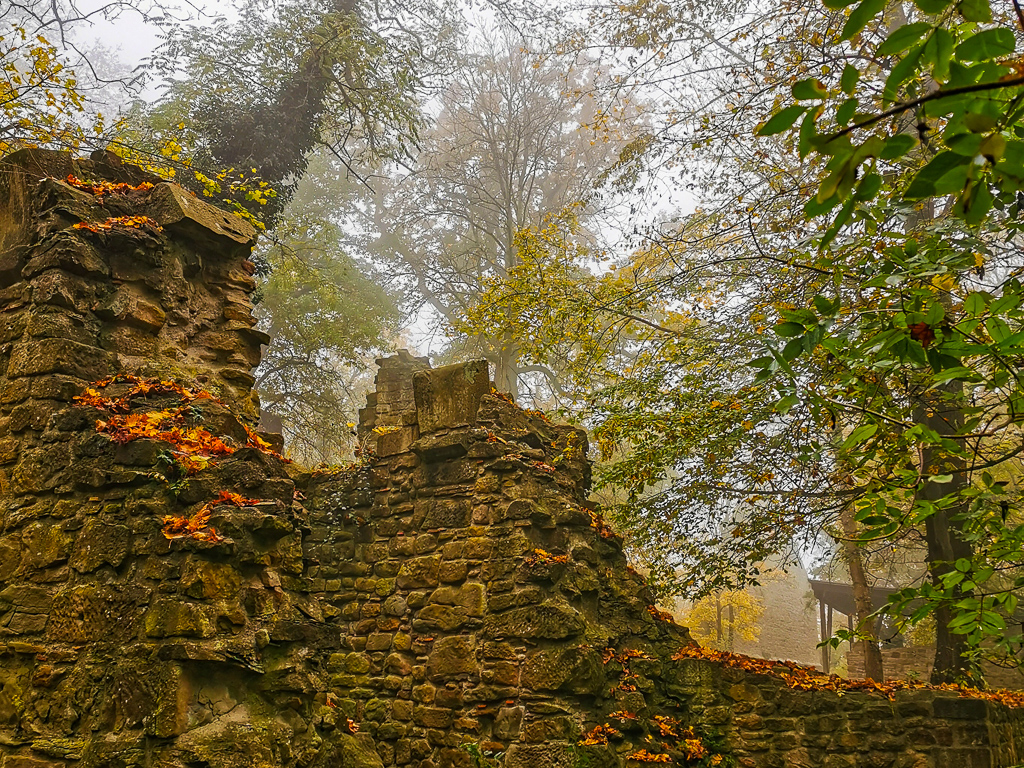 Viel ist nicht mehr übrig von Hildegards ehemaligen Wohnort im Kloster auf dem Disibodenberg - Hildegard-von-Bingen-Pilgerwanderweg