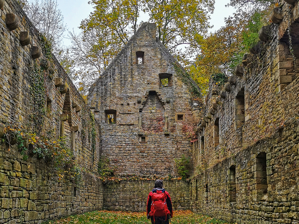 Disibodenberg im Nebel - Hildegard-von-Bingen-Pilgerwanderweg