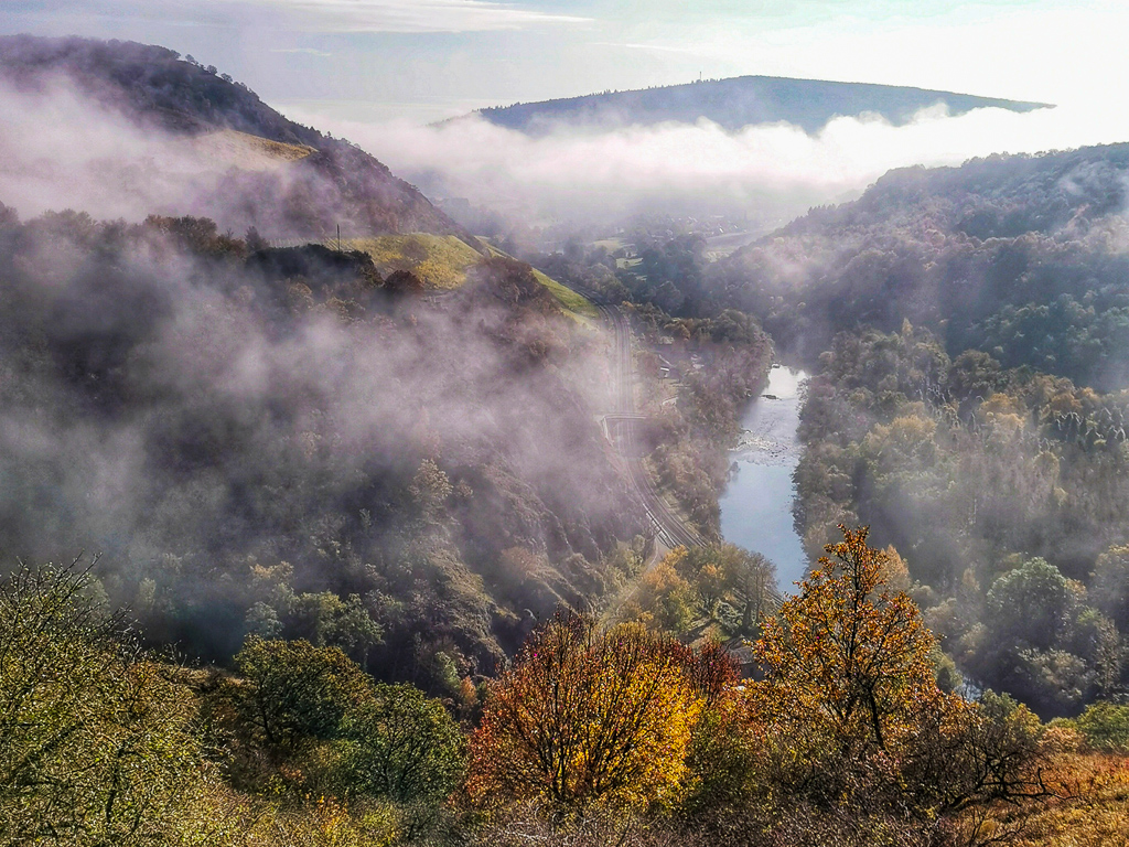 Nebel im Nahetal Hildegard-von-Bingen-Pilgerwanderweg