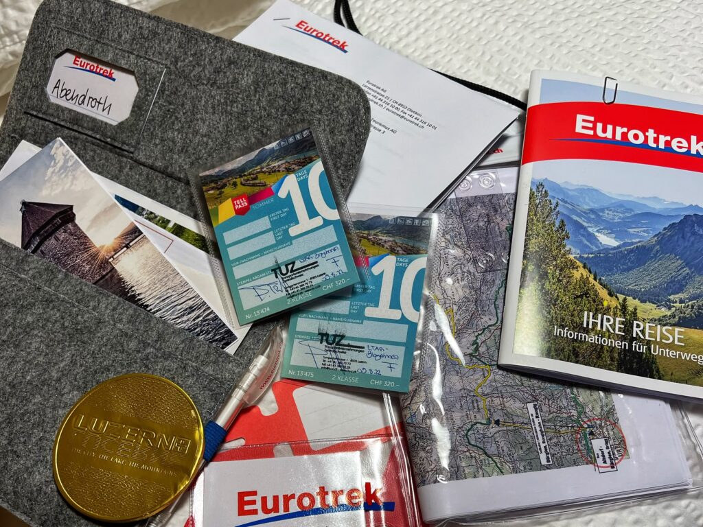 Reiseunterlagen von Eurotrek
