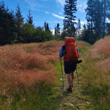 Wandern im Herbst in Deutschland Thüringer Wald